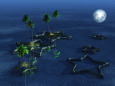 月夜の島