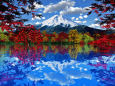 秋の富士景色