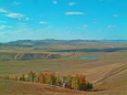 秋のモンゴル草原