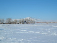 モンゴル～田舎町の雪景色