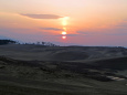 三段の夕陽 鳥取砂丘