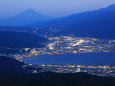 高ボッチから見る富士山諏訪湖