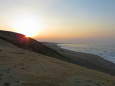 鳥取砂丘に沈む夕陽