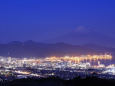 清水港の夜景と富士山