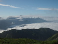 雲海の穂高連峰