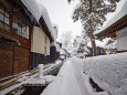 豪雪の飛騨古川町並み
