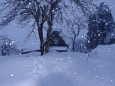 白川郷は雪の中
