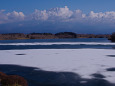 凍結の田貫湖と富士山