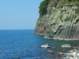 雄島の岩肌と日本海