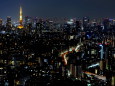 東京タワーと首都高速の光跡