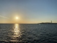東京湾フェリーより夕日を望む