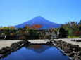 逆さ富士の風景