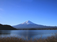 河口湖に富士山