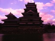 松本城の夕景