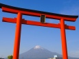 世界遺産センターから望む富士山