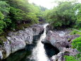 若葉の緑 猿飛甌穴峡