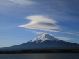 富士山に雲