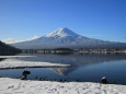 雪の逆さ富士
