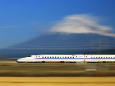 富士山背景流し撮り1/15秒