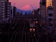 京王電車と富士山