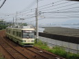 海辺を走る広島電鉄