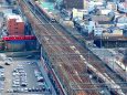交差する東海道本線と名鉄電車