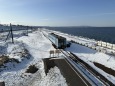 オホーツク海と釧網本線キハ54