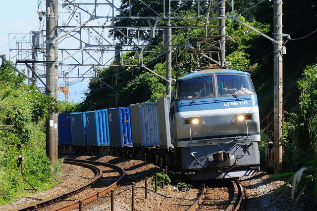 EF66 118 コンテナ貨物列車