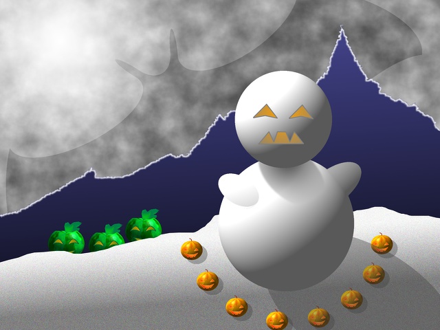 Halloween Snow man