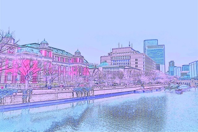 中央公会堂と大阪市役所