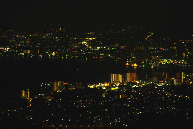 琵琶湖・破棄大津港の夜景