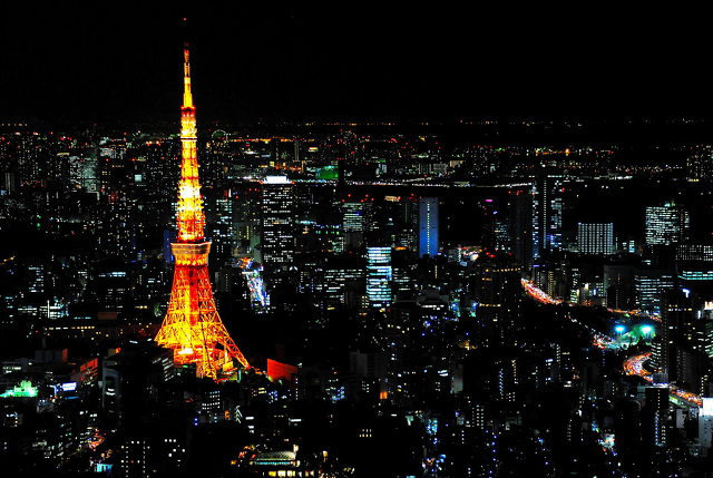 ヒルズからの夜の東京タワー。