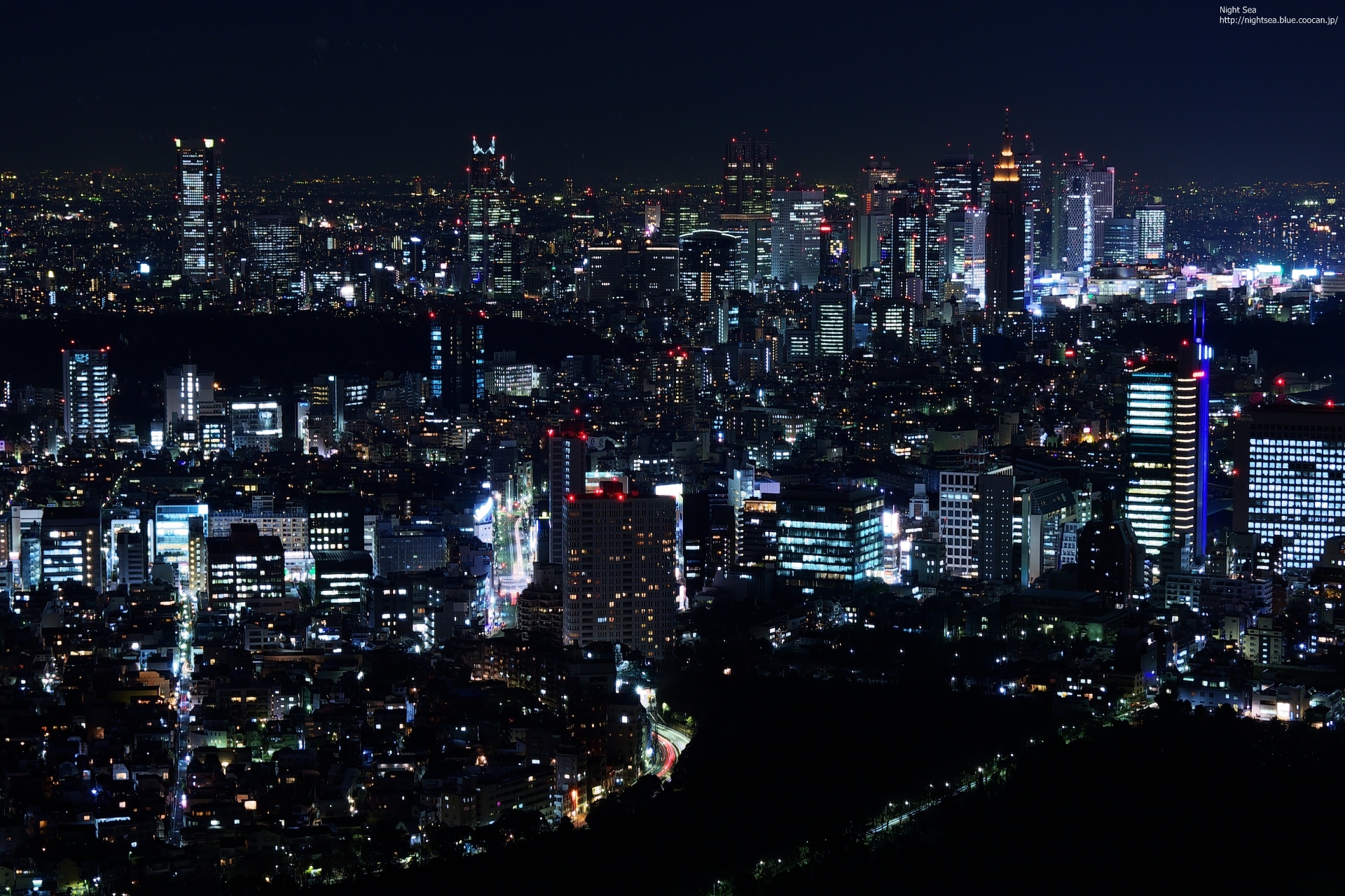 夜景 花火 イルミ キラキラ 壁紙19x1280 壁紙館