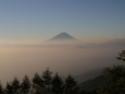 朝焼けの富士山