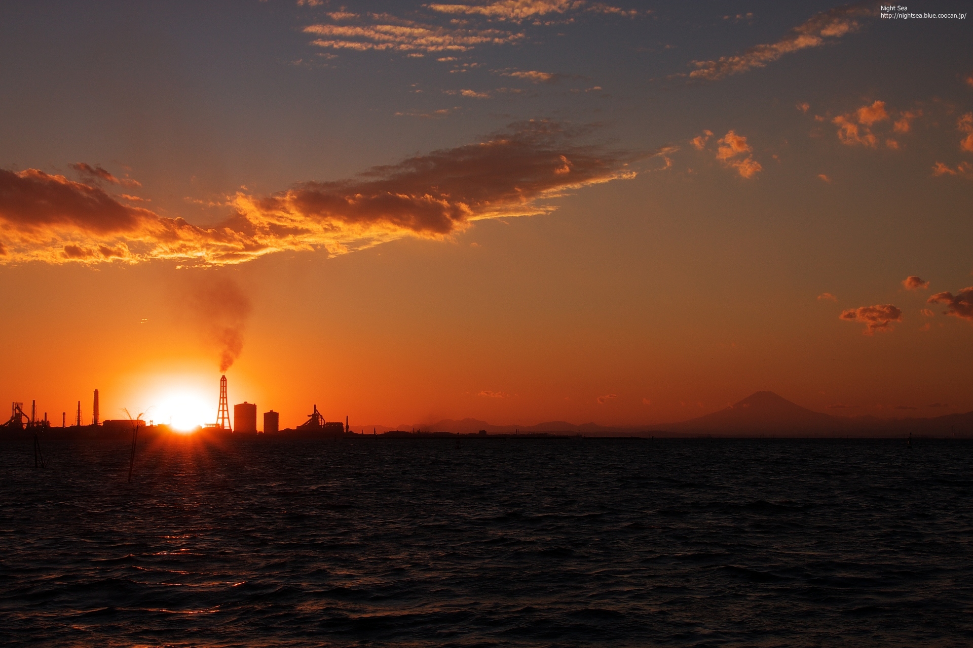 朝焼け 夕焼け 夕日と富士山 壁紙19x1280 壁紙館