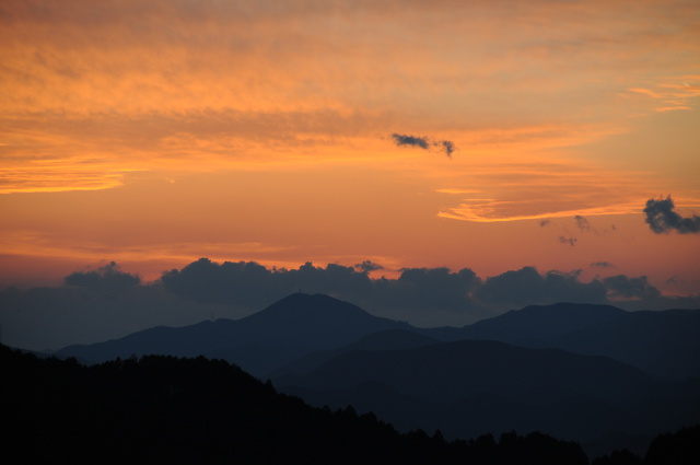 清水区からの夕焼け