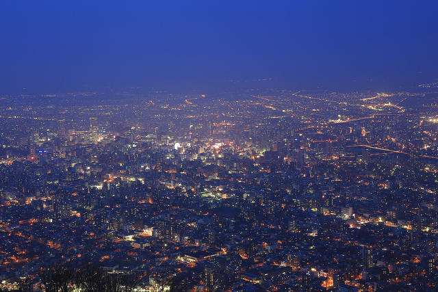 藻岩山から見る札幌の夜景