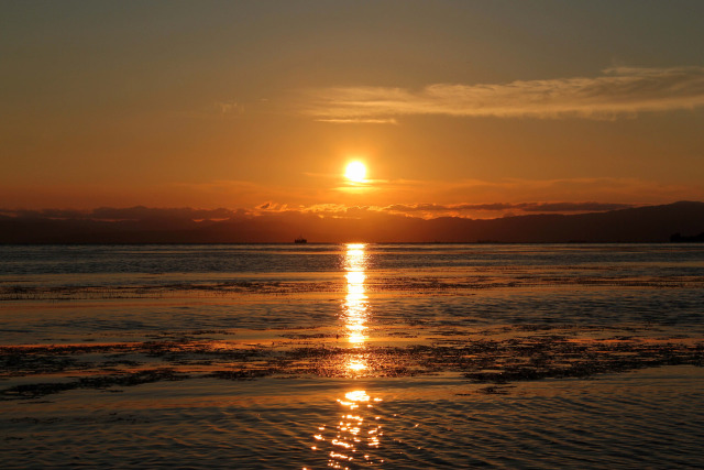 日本の夕陽100選・長浜の落陽