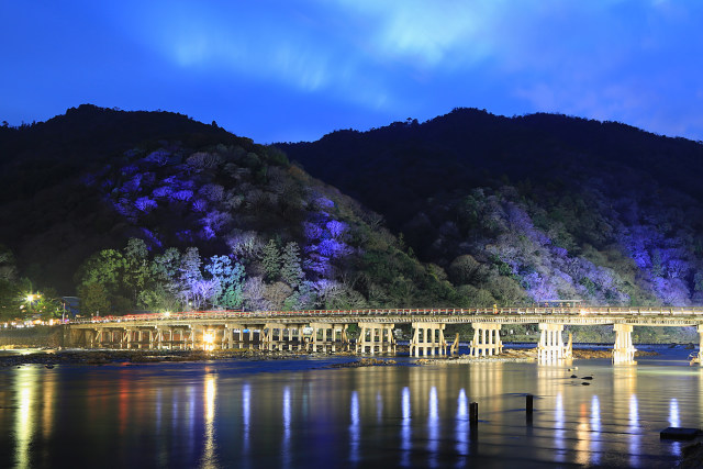 京都花灯路嵐山ライトアップ