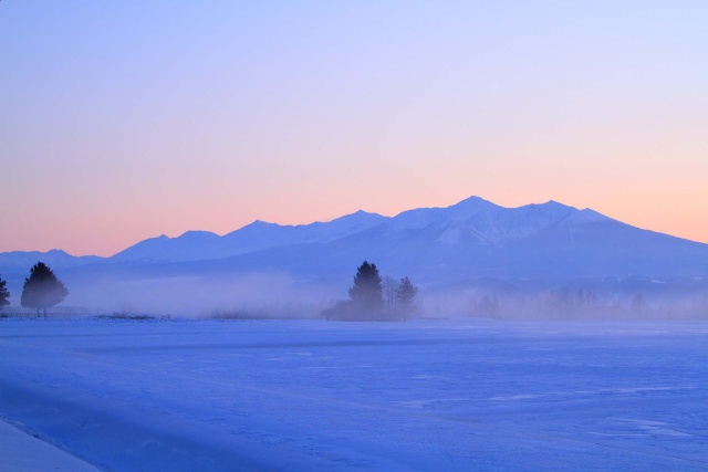 -23℃の朝～明けゆく十勝連峰