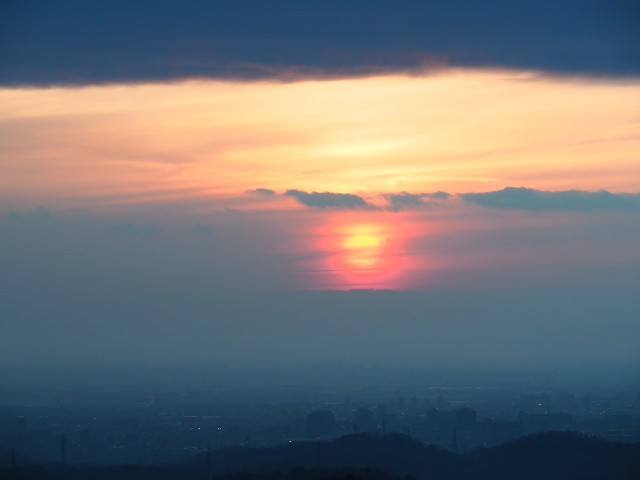 根引峠からの夕日