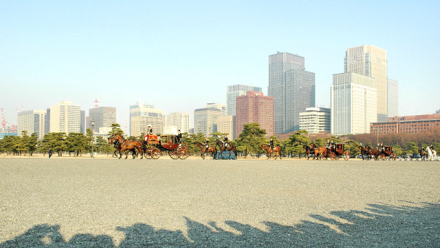 信任状棒呈式の馬車列