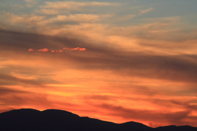 晩秋の夕映え