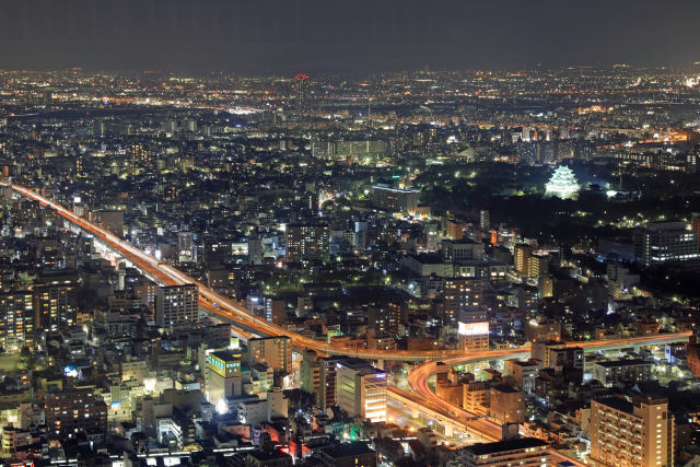 名古屋城と名古屋高速