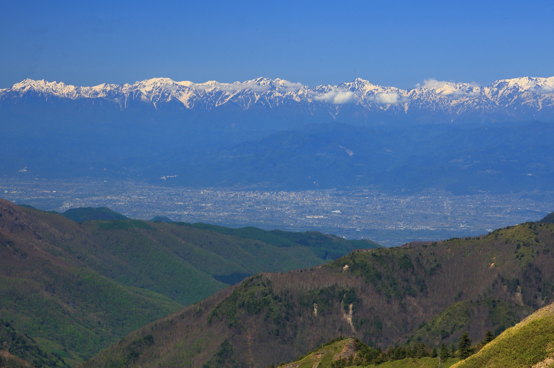 日本の風景 春の後立山連峰 壁紙19x1275 壁紙館