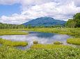 夏の尾瀬・燧ケ岳と池塘