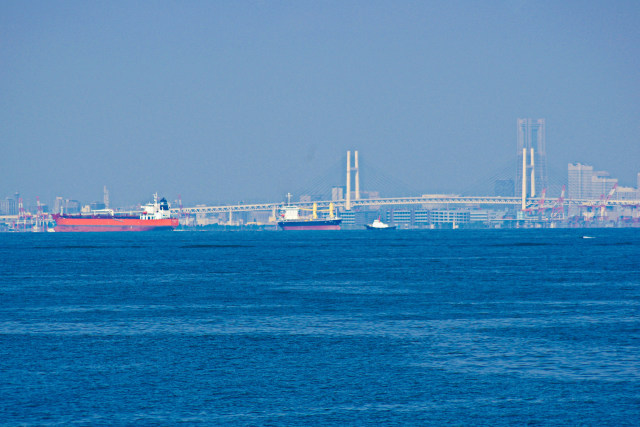 海ほたるから横浜ベイブリッジ