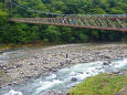 塩原・箒川と七ツ岩吊橋