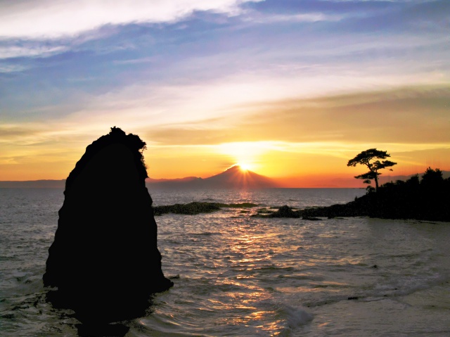 夕暮れの立石海岸