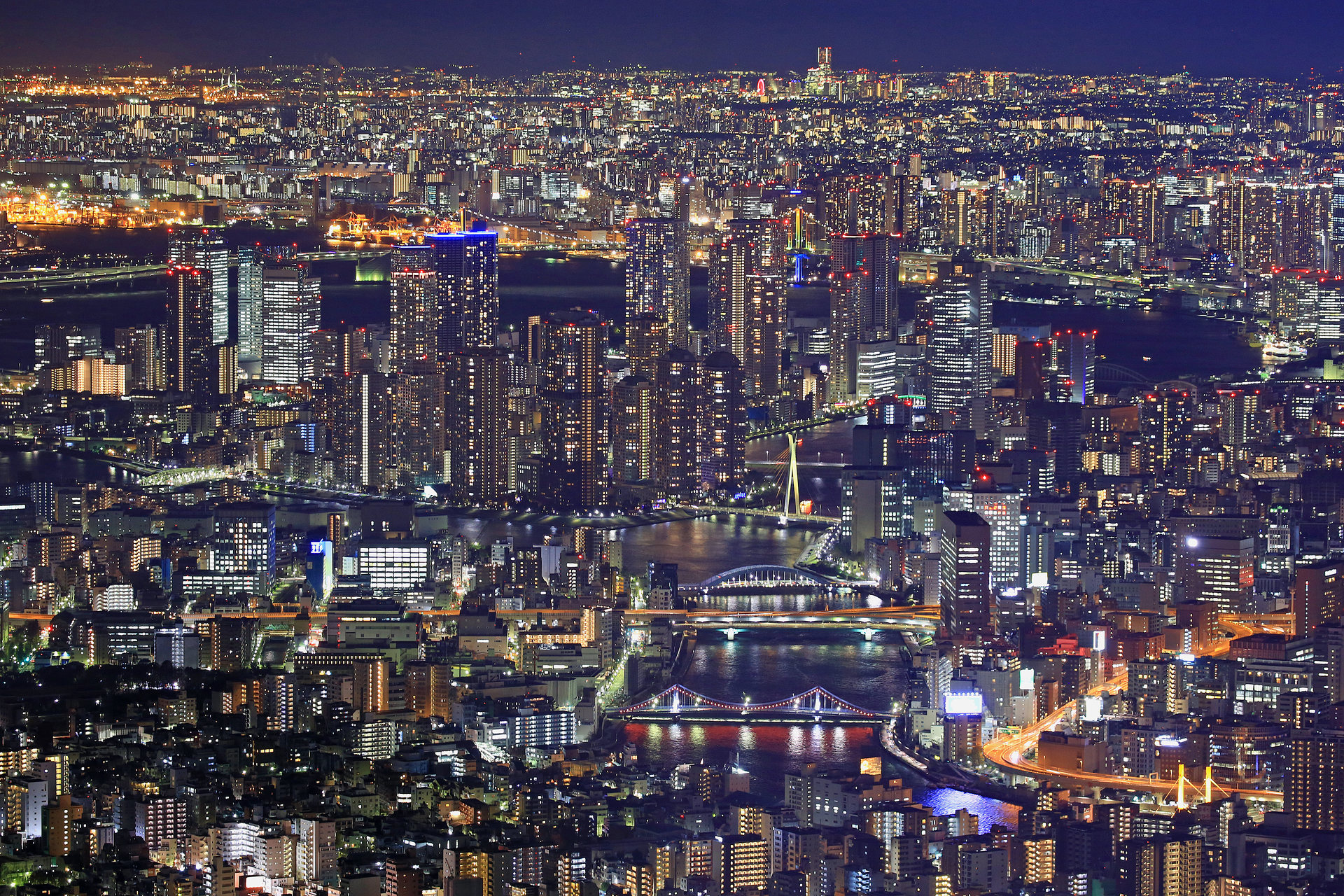 夜景 花火 イルミ スカイツリーから見る東京夜景 壁紙1920x1280 壁紙館